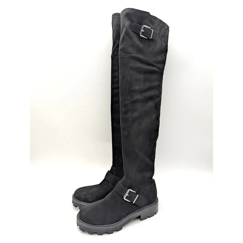 Marc Fisher LTD Ganven Over the Knee Boots Women's Black Size US6.5M EU37